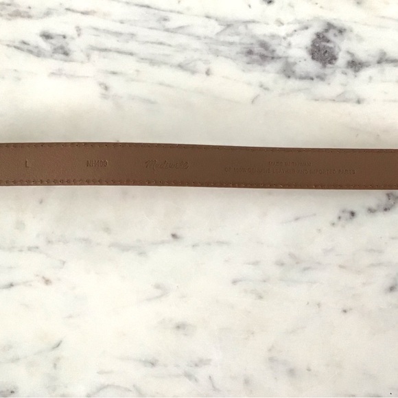 Madewell Suede Leather Belt In Timber Beam Size Large New With Tag - Picture 7 of 10